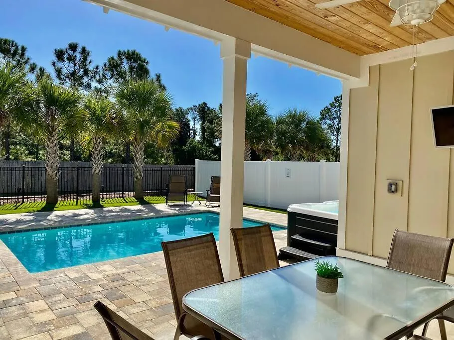 Sandy Palms, Heated Pool & Seasonal Hot Tub, 3 Min Walk To The Beach, W Golf Cart & Beach Gear Villa Panama City Beach 0*,  United States