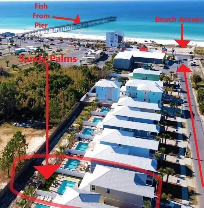Sandy Palms, Heated Pool & Seasonal Hot Tub, 3 Min Walk To The Beach, W Golf Cart & Beach Gear Villa Panama City Beach