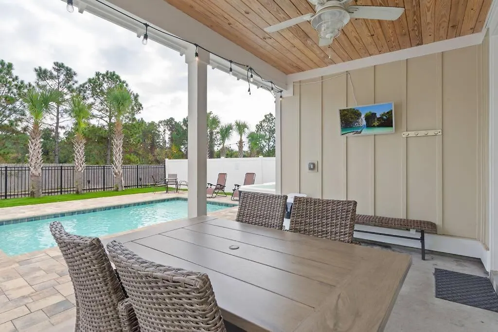 Sandy Palms, Heated Pool & Seasonal Hot Tub, 3 Min Walk To The Beach, W Golf Cart & Beach Gear Villa Panama City Beach United States